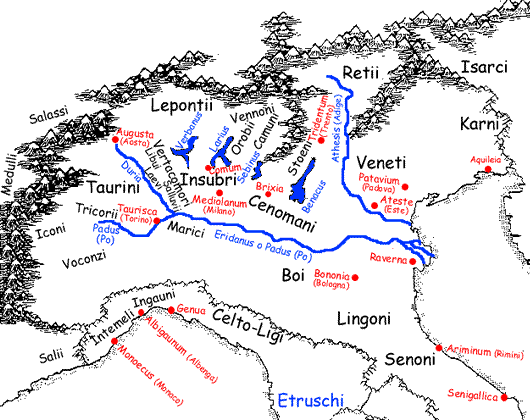 Il nord Italia nel periodo Celtico